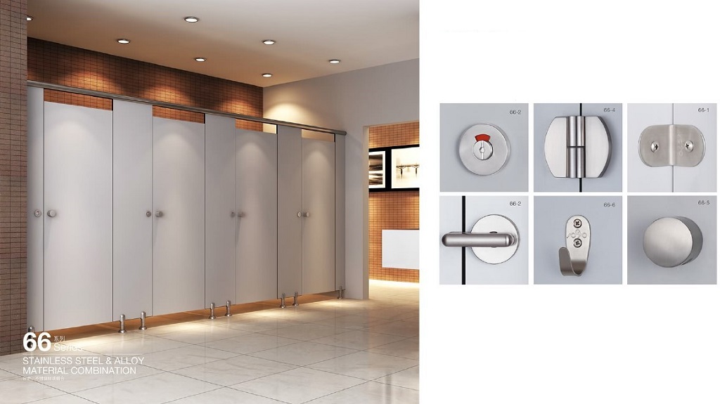 Vách ngăn toilet Compact hệ phụ kiện inox 304 Aogao 66